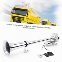 Goolsky Elektrická trúba 150dB 12V/24V univerzálna chrómovaná súprava vzduchového klaksónu pre nákladné autá a vlaky 2