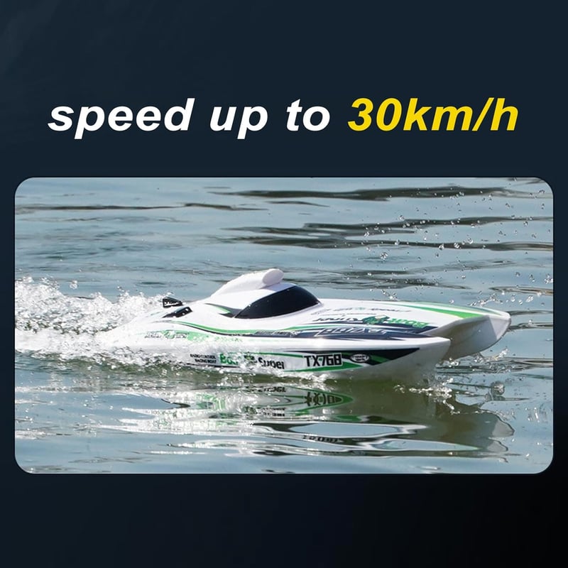 Goolsky RC Hajó 2.4GHz 30km/h Brushless Turbómotor Vízálló Versenycsónak