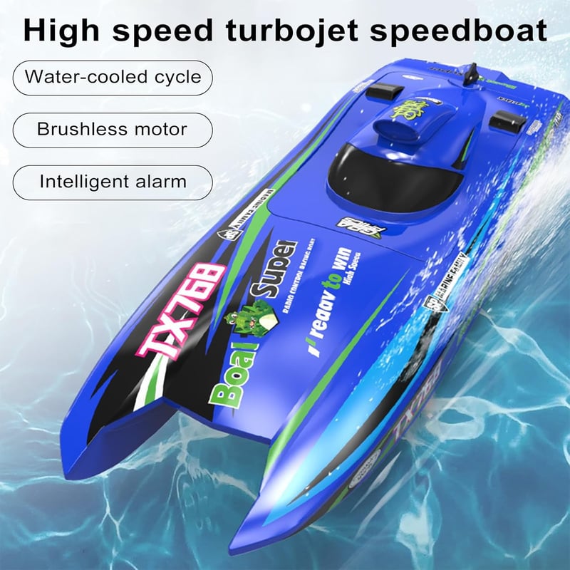 Goolsky RC Hajó 2.4GHz 30km/h Brushless Turbómotor Vízálló Versenycsónak