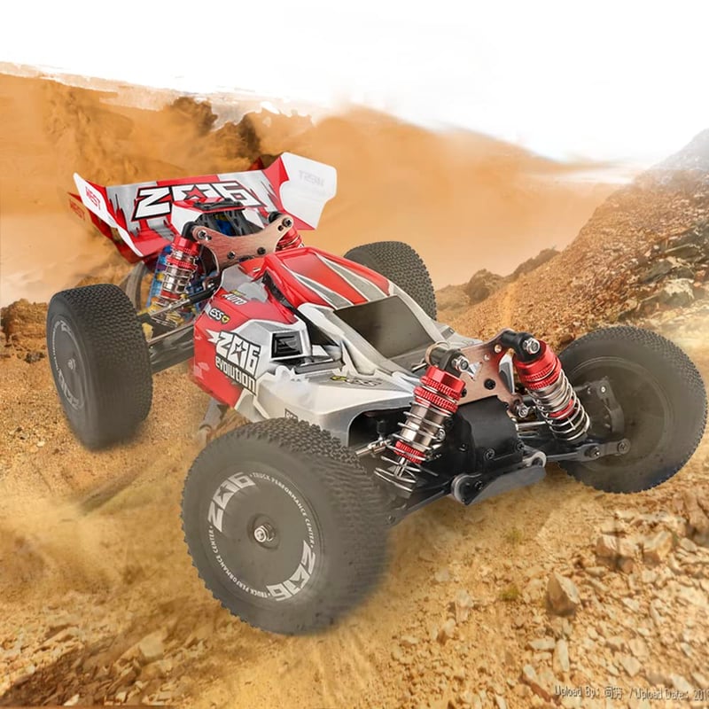 Goolsky Wltoys XKS 144001 RC Autó 60km/h 1/14 4WD Verseny Buggy Piros