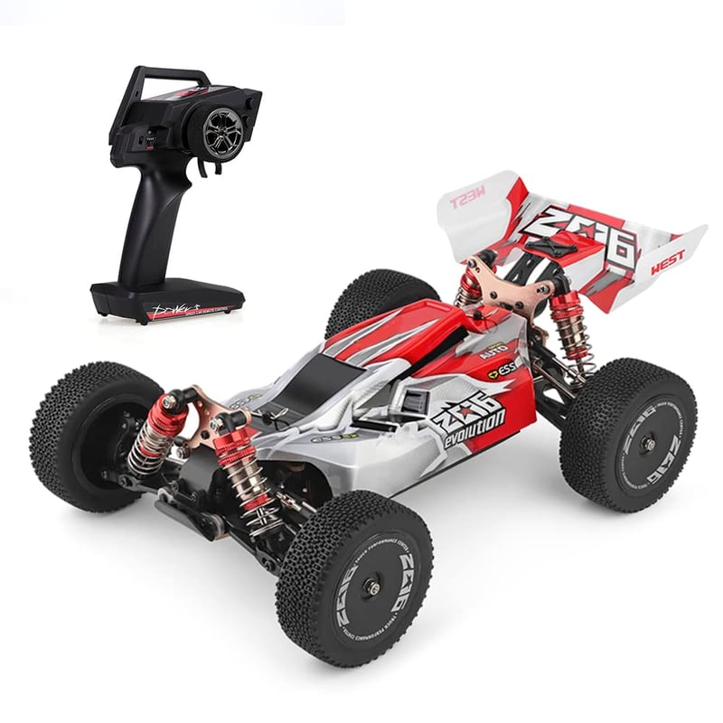 Goolsky Wltoys XKS 144001 RC Autó 60km/h 1/14 4WD Verseny Buggy Piros
