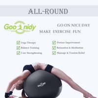 Goonidy gymnastická lopta, kancelárska lopta na sedenie, ergonomická balančná lopta na jogu a fitness, pre tehotné, veľkosť M (48-55 cm), modrá 2