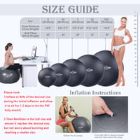 Goonidy gymnastická lopta, kancelárska lopta na sedenie, ergonomická balančná lopta na jogu a fitness, pre tehotné, veľkosť M (48-55 cm), modrá 5