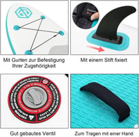 Goosehill 10'6" Felfújható Stand Up Paddleboard Dupla Réteg SUP Deszka Kezdőknek 3