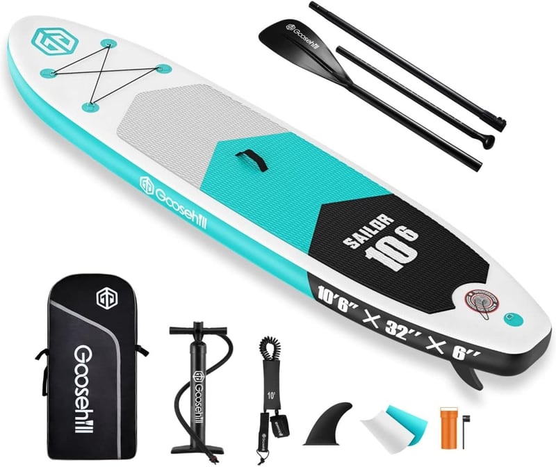 Goosehill 10'6" Felfújható Stand Up Paddleboard Dupla Réteg SUP Deszka Kezdőknek