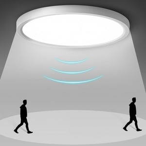 GOOSKI LED mennyezeti lámpa mozgásérzékelővel - 24W, 4000K, 30 cm, semleges fehér