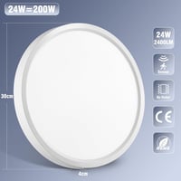 GOOSKI 24W LED Mennyezeti Lámpa Mozgásérzékelővel, 4000K Semleges Fehér, Lapos Design 2