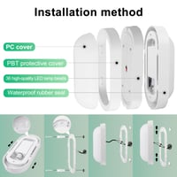 LED stropné svietidlo GOOSKI 18W 1800LM, oválne nástenné svietidlo, vodoodolné IP65, 4000K neutrálna biela, vhodné do pivnice, chodby, kúpeľne, garáže a záhrady 5
