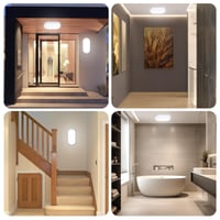 LED stropné svietidlo GOOSKI 18W 1800LM, oválne nástenné svietidlo, vodoodolné IP65, 4000K neutrálna biela, vhodné do pivnice, chodby, kúpeľne, garáže a záhrady 8