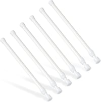 Goowin 6 db Teleszkópos Rúd 25-40 cm Fúrás Nélkül Rozsdamentes Rugós Feszítőrúd Fehér - 25-40cm, White 1
