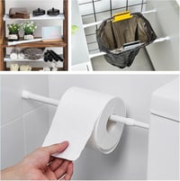 Goowin 6 db Teleszkópos Rúd 25-40 cm Fúrás Nélkül Rozsdamentes Rugós Feszítőrúd Fehér - 25-40cm, White 2