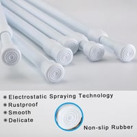 Goowin 6 db Teleszkópos Rúd 55-90 cm Feszítőrúd Fúrás Nélkül Fehér - 55-90cm, White 4