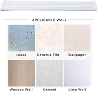 Goowin 6 db Teleszkópos Rúd 55-90 cm Feszítőrúd Fúrás Nélkül Fehér - 55-90cm, White 5