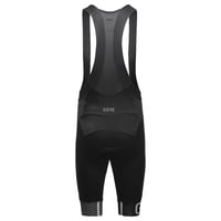 Pantaloni scurți cu bretele pentru ciclism GORE WEAR C5 Opti pentru bărbați, cu bazon, pentru vreme caldă, croială strâmtă, negru/alb, mărimea L (EU) 4