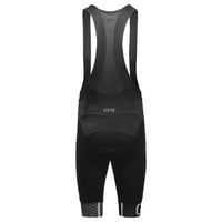Pantaloni scurți cu bretele pentru ciclism GORE WEAR C5 Opti pentru bărbați, cu bazon, pentru vreme caldă, croială strâmtă, negru/alb, mărimea L (EU) 5