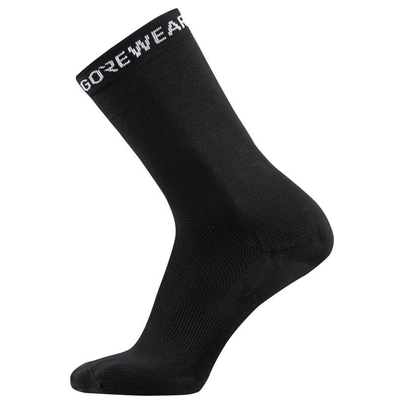Unisex ponožky GORE WEAR Essential – čierne, veľkosť 47-49 (EÚ) – odolné športové ponožky z recyklovaného materiálu, stredná výška sáry