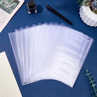 GORGECRAFT 10 bucăți coperți de carte reglabile, din plastic transparent, 21,5 x 15,8 cm, impermeabile, cu bandă autoadezivă, pentru caiete, manuale și cărți de buzunar 3