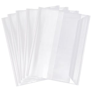 GORGECRAFT 10 bucăți coperți de carte reglabile, din plastic transparent, 21,5 x 15,8 cm, impermeabile, cu bandă autoadezivă, pentru caiete, manuale și cărți de buzunar