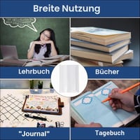 GORGECRAFT 10 bucăți coperți de carte reglabile, din plastic transparent, 21,5 x 15,8 cm, impermeabile, cu bandă autoadezivă, pentru caiete, manuale și cărți de buzunar 4