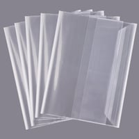 GORGECRAFT 10 bucăți coperți de carte reglabile, din plastic transparent, 21,5 x 15,8 cm, impermeabile, cu bandă autoadezivă, pentru caiete, manuale și cărți de buzunar 6