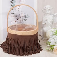 Bandă cu franjuri din piele ecologică GORGECRAFT, 2 m lungime, 9,5 cm lățime, maro nucă de cocos, piele întoarsă ecologică cu două fețe, pentru haine, fuste, genți, draperii DIY 4
