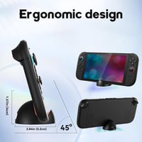 Gorixer Hordozható Töltőállomás Nintendo Switch 2 (2025)/1/Lite/OLED Konzolokhoz, Mini Dokkoló Állvány Hivatalos Kiegészítőkkel, Fekete 3