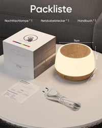 Görvitor érintésérzékeny asztali lámpa USB töltéssel, 8 szín, dimmer, éjszakai fény 7