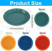 GOSHIES Lapos Macskás Tál Szett 8 db Ergonomikus Macska Etetőtál 4 Szín 2