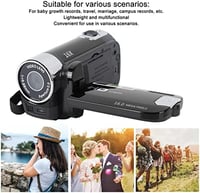 Goshyda 4K 48MP videokamera DV felvevő, 2,7"-os forgatható kijelzővel, 16x zoom - fekete 4