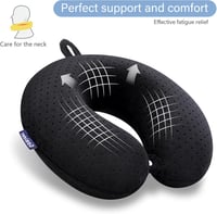 Gosider Memory Foam Utazópárna - Fekete U-alakú Nyakpárna Repülőre, Autóba és Otthoni Használatra - Mosható, Puha Memóriahabos Fejpárna

AI: 4