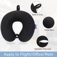 Gosider Memory Foam Utazópárna - Fekete U-alakú Nyakpárna Repülőre, Autóba és Otthoni Használatra - Mosható, Puha Memóriahabos Fejpárna

AI: 2
