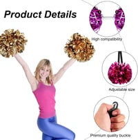 Gosknor 2db Pompom Tartó Állítható Cheerleading Kiegészítő Fekete 3