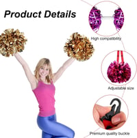 Gosknor 2db Pompom Tartó Állítható Cheerleading Kiegészítő Piros Fekete 3