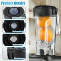 Gosknor Vitamix csere fedél 64 oz alacsony profilú keverőedényhez - fekete 4
