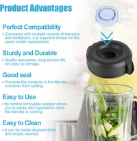 Gosknor Vitamix csere fedél 64 oz alacsony profilú keverőedényhez - fekete 3