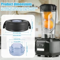 Gosknor Vitamix csere fedél 64 oz alacsony profilú keverőedényhez - fekete 2