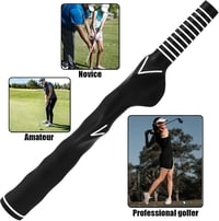 Gosknor Golf Edzőfogás Balkezes Játékosoknak - Csúszásmentes Swing Tréner Fekete Színben Kezdők és Profi Golfozók Számára 6