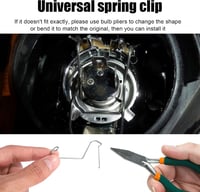 Gosknor Univerzális Rugós Klipszek Autó Izzótartóhoz 24db - H1/H3/H4/H7 Fényszóró Rögzítő Kapcsok 12 Típus 4