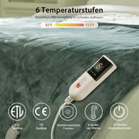 GOTCOZY Elektromos Takaró 130x180cm 6 Fokozat Időzítő Mosható Fűtőtakaró 4