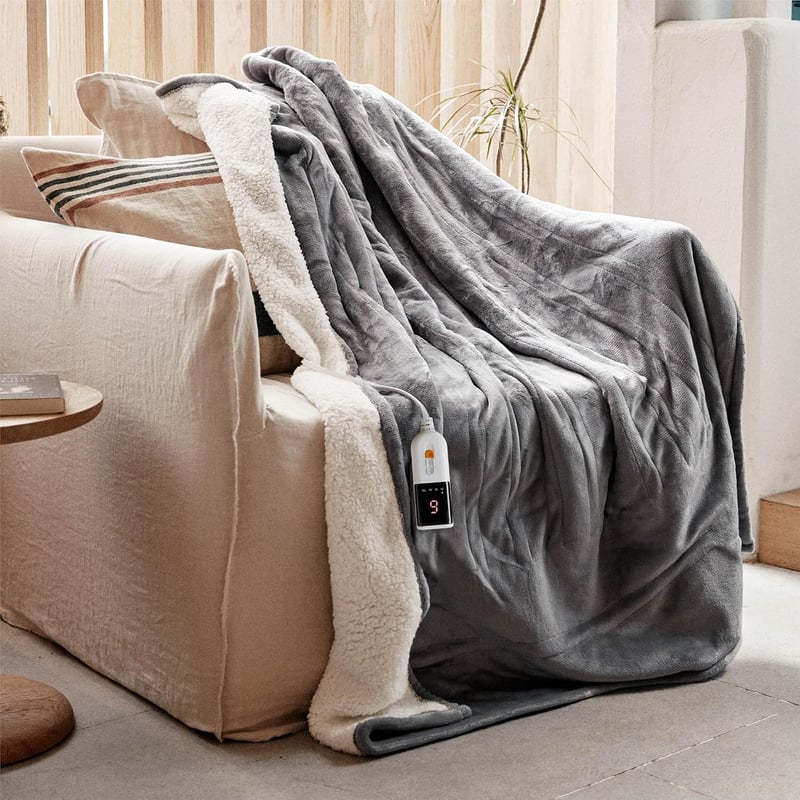 GOTCOZY Elektromos Takaró 130x180cm 6 Fokozat Időzítő Mosható Fűtőtakaró