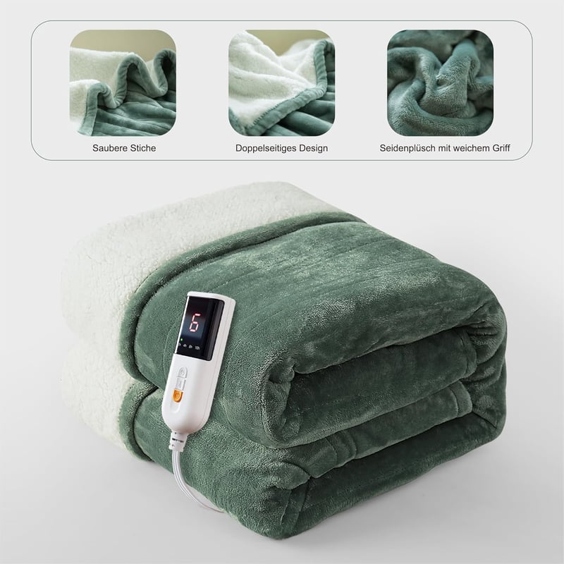 GOTCOZY Elektromos Takaró 130x180cm 6 Fokozat Időzítő Mosható Fűtőtakaró