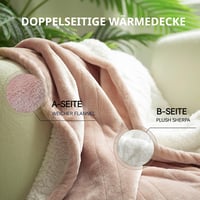 GOTCOZY Elektromos Takaró 130x180cm Puha Plüss 6 Fokozat Időzítő Túlmelegedés Védelem 5