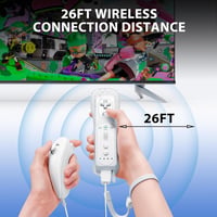GOUYESHO Wii/Wii U Vezérlő Nunchuck Motion Plus 2 Pack Piros Fehér 6