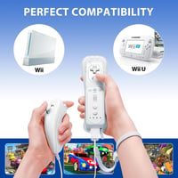 GOUYESHO Wii/Wii U Vezérlő Nunchuck Motion Plus 2 Pack Piros Fehér 2