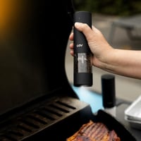 Set de râșnițe electrice pentru sare și piper GOV - 75 ml - încărcare USB-C - 6 trepte de măcinare - cu lumină LED - design din oțel inoxidabil negru 8