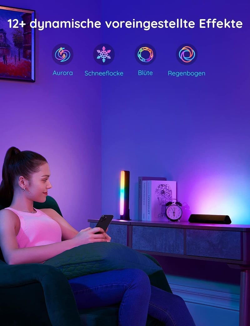 Govee Flow Plus okos LED lámpa, gaming világítás, Alexa és Google kompatibilis, zenesynch