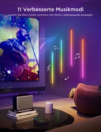 Lampă de perete Govee LED Glide RGBIC, iluminat pentru gaming și streaming, pachet de 6 bucăți 4