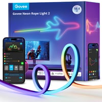 Govee Neon Rope Light 2 RGBIC LED neónový pás 5 m, mapovanie tvarov, DIY dizajn, kompatibilný so SmartThings, Matter, Alexa a Google Assistant, g 1