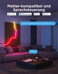 Govee Neon Rope Light 2 RGBIC LED neónový pás 5 m, mapovanie tvarov, DIY dizajn, kompatibilný so SmartThings, Matter, Alexa a Google Assistant, g 4