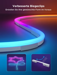 Govee Neon Rope Light 2 RGBIC LED neónový pás 5 m, mapovanie tvarov, DIY dizajn, kompatibilný so SmartThings, Matter, Alexa a Google Assistant, g 6